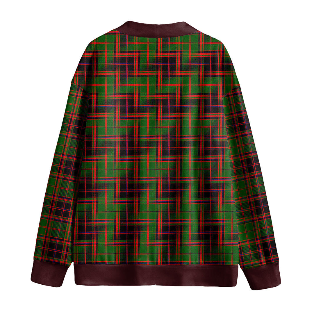 Buchan Modern Tartan Plaid Knitted Fleece Cardigan