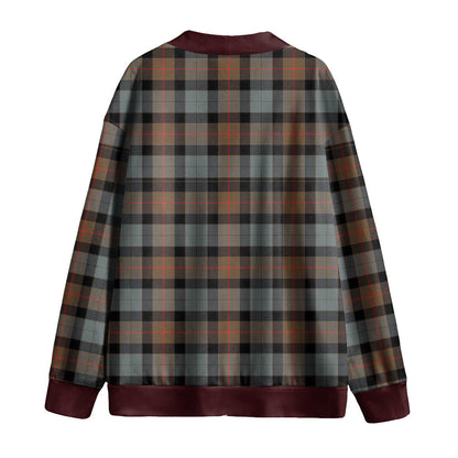 Gunn Weathered Tartan Plaid Knitted Fleece Cardigan