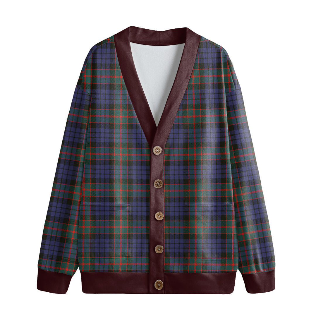 Fletcher of Dunans Tartan Plaid Knitted Fleece Cardigan