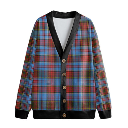 Anderson Modern Tartan Plaid Knitted Fleece Cardigan