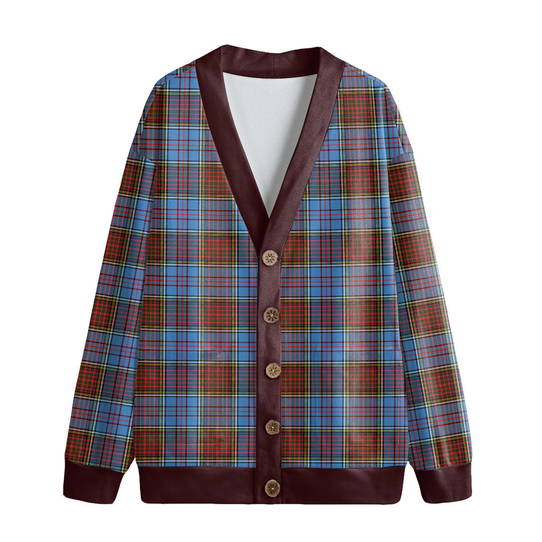 Anderson Modern Tartan Plaid Knitted Fleece Cardigan