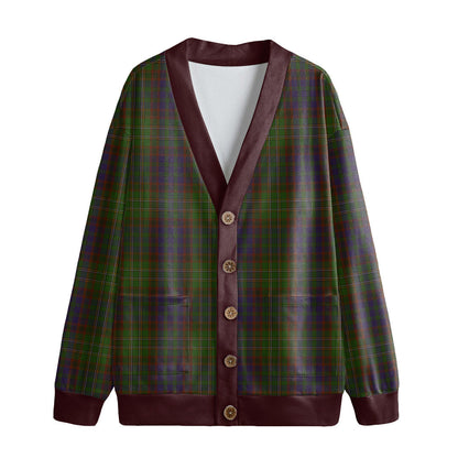 Cunningham Hunting Modern Tartan Plaid Knitted Fleece Cardigan