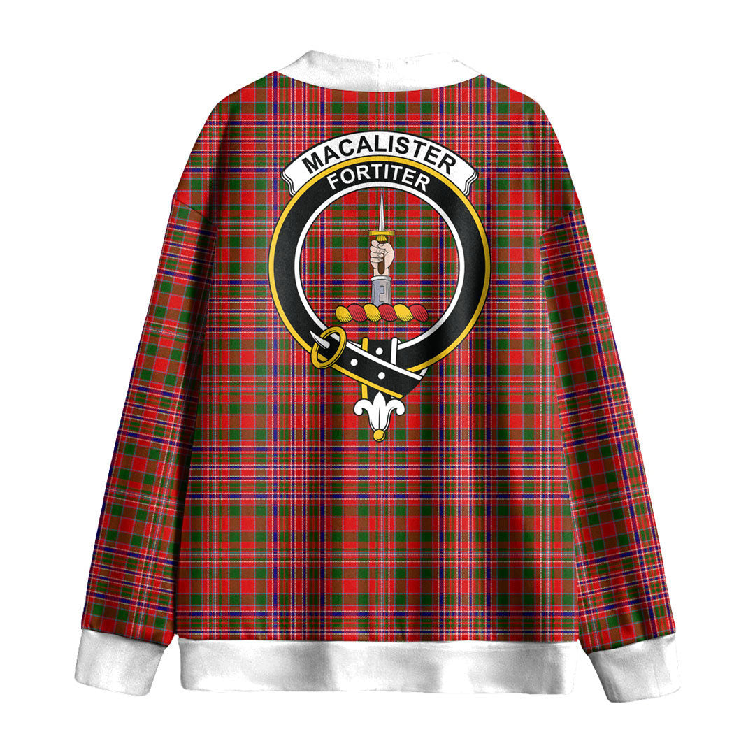 MacAlister Modern Tartan Crest Knitted Fleece Cardigan