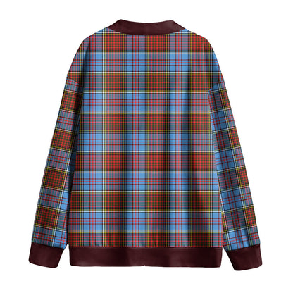 Anderson Modern Tartan Plaid Knitted Fleece Cardigan