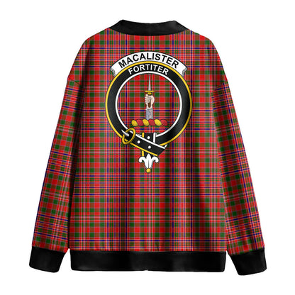 MacAlister Modern Tartan Crest Knitted Fleece Cardigan