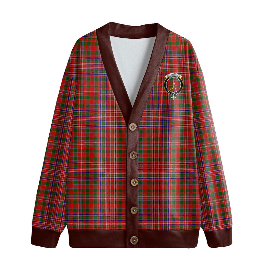 MacAlister Modern Tartan Crest Knitted Fleece Cardigan