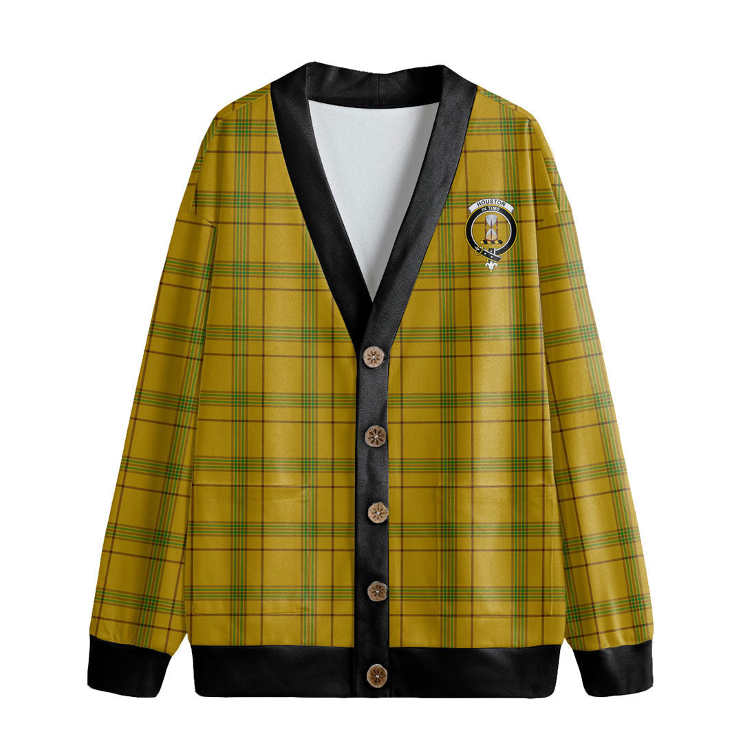 Houston Tartan Crest Knitted Fleece Cardigan