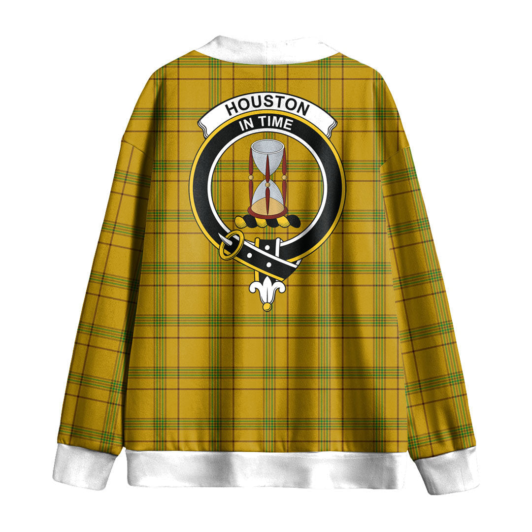 Houston Tartan Crest Knitted Fleece Cardigan