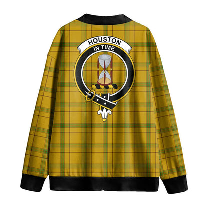 Houston Tartan Crest Knitted Fleece Cardigan