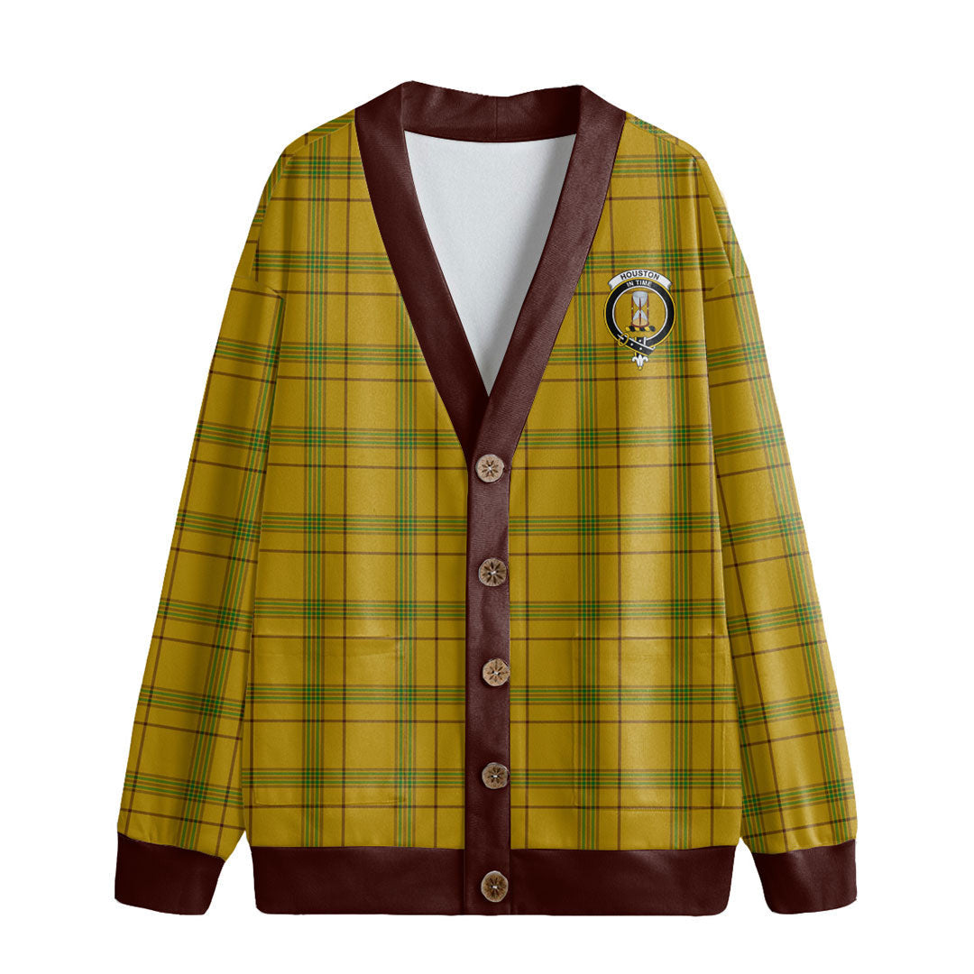 Houston Tartan Crest Knitted Fleece Cardigan