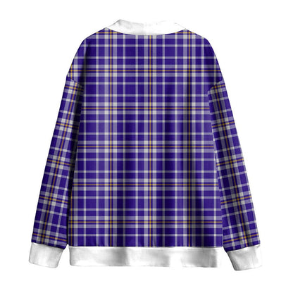 Ochterlony Tartan Plaid Knitted Fleece Cardigan