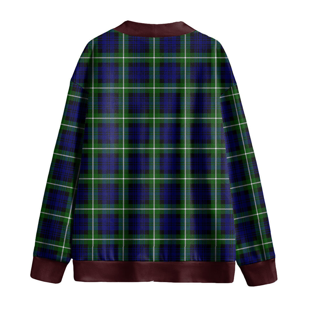 Lamont Modern Tartan Plaid Knitted Fleece Cardigan