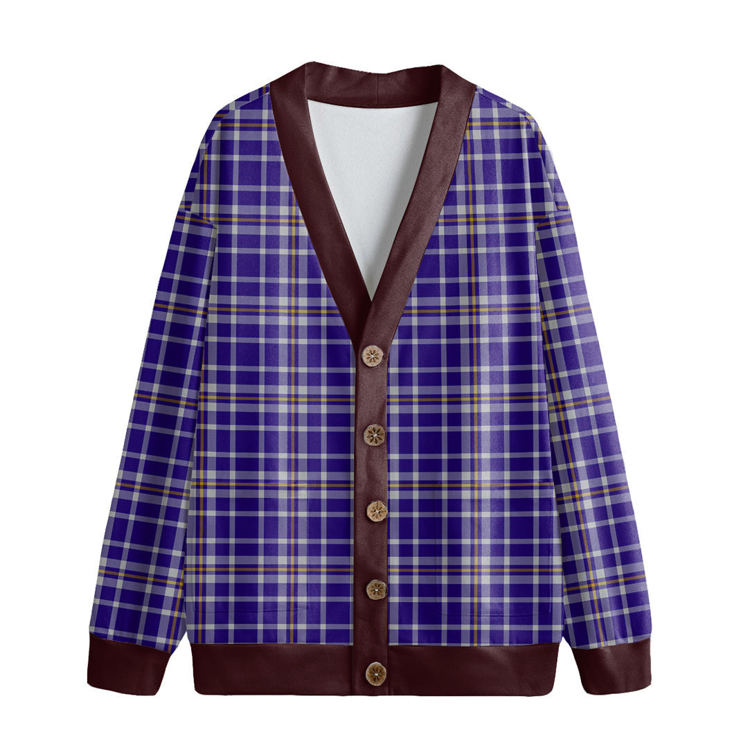 Ochterlony Tartan Plaid Knitted Fleece Cardigan