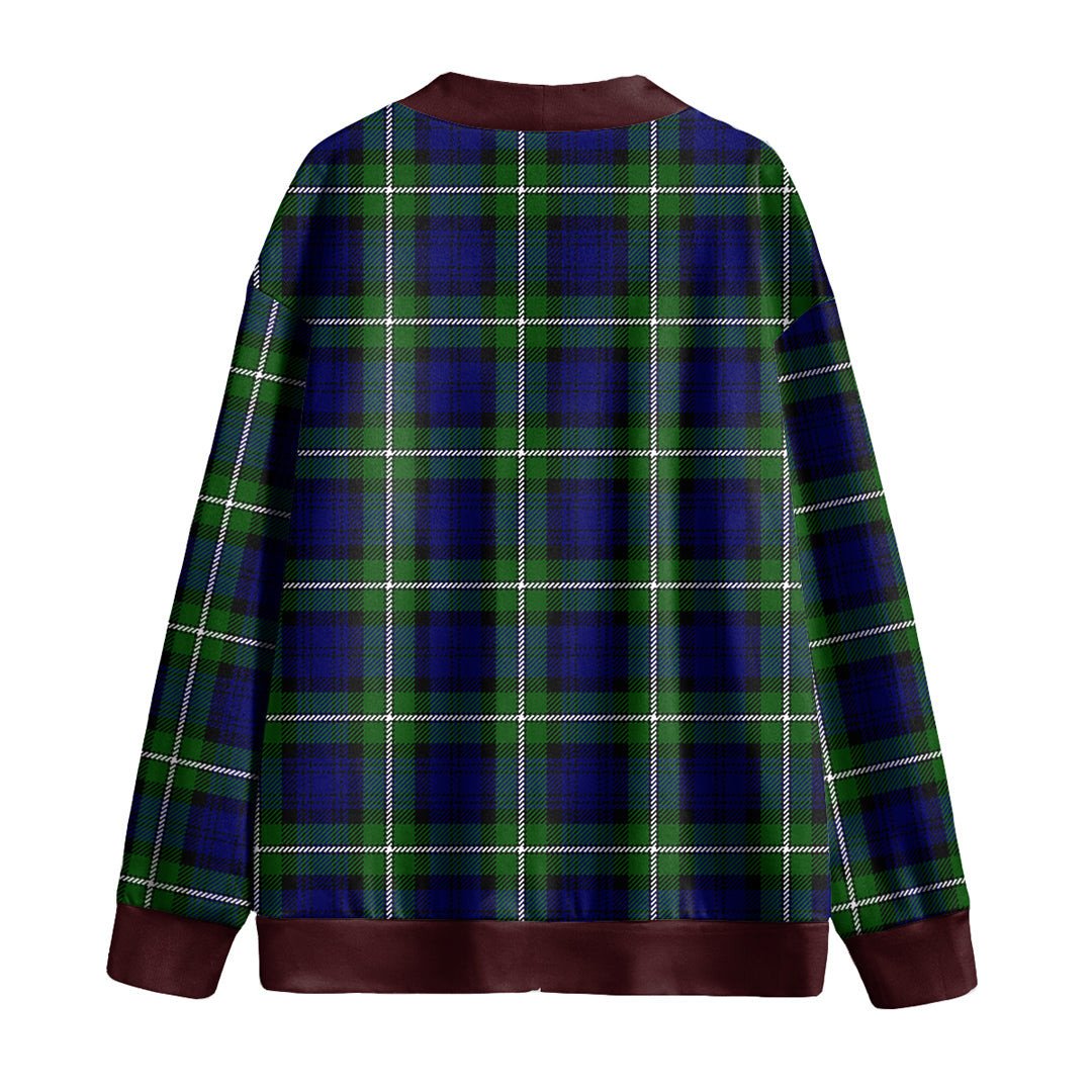 Forbes Modern Tartan Plaid Knitted Fleece Cardigan