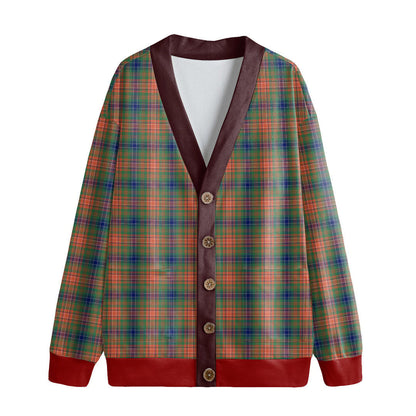 Wilson Ancient Tartan Plaid Knitted Fleece Cardigan