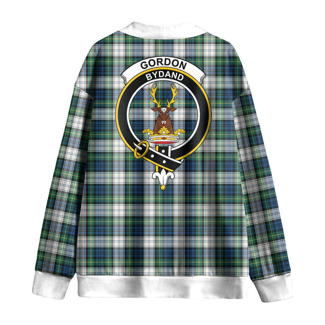 Gordon Dress Ancient Tartan Crest Knitted Fleece Cardigan