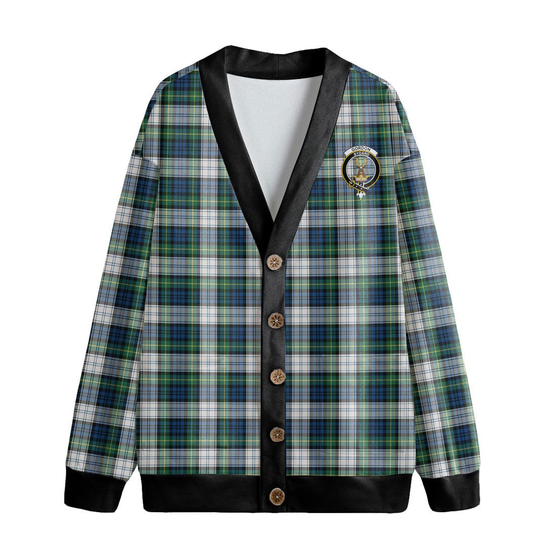 Gordon Dress Ancient Tartan Crest Knitted Fleece Cardigan