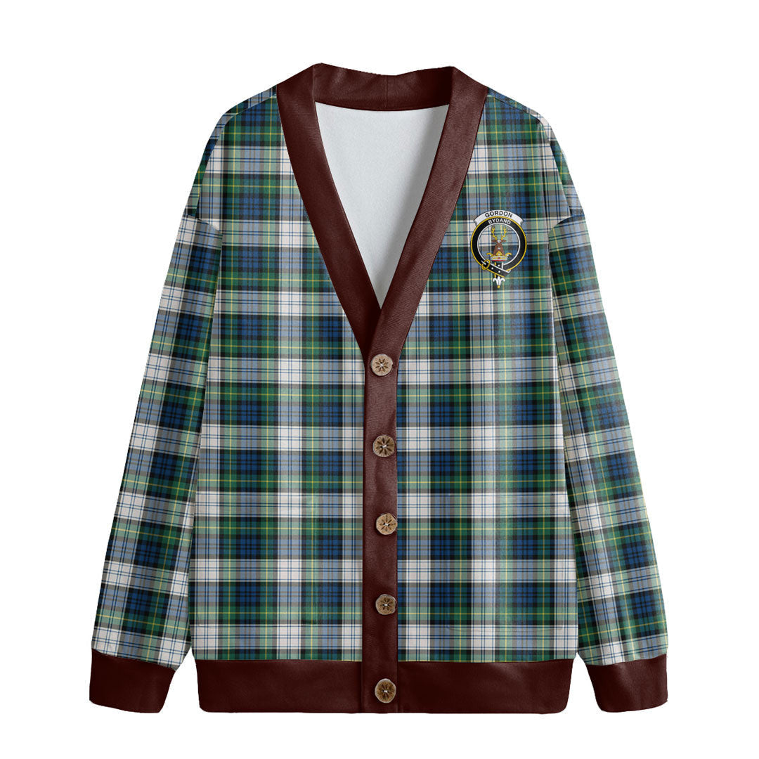 Gordon Dress Ancient Tartan Crest Knitted Fleece Cardigan