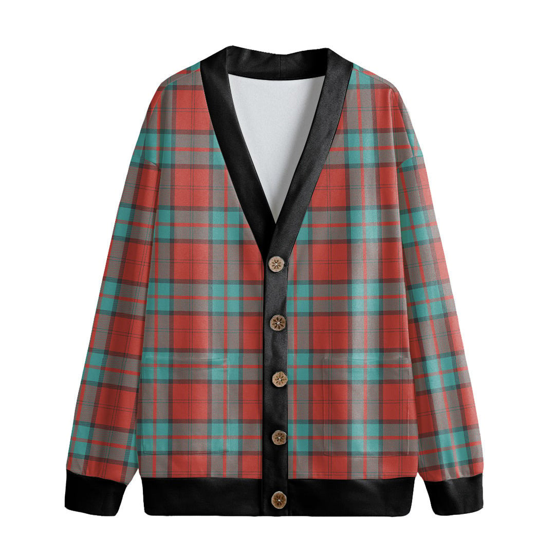 Dunbar Ancient Tartan Plaid Knitted Fleece Cardigan