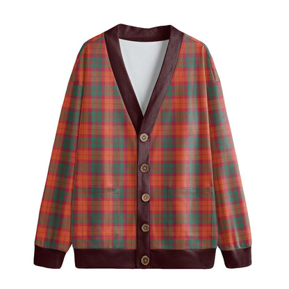 MacNab Ancient Tartan Plaid Knitted Fleece Cardigan