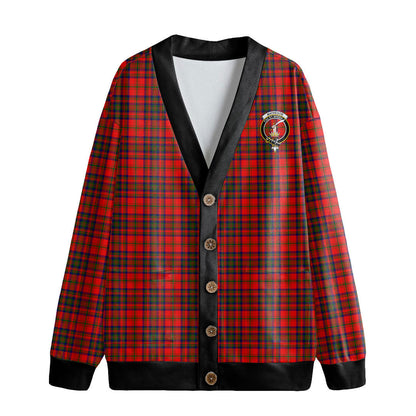 Matheson Modern Tartan Crest Knitted Fleece Cardigan