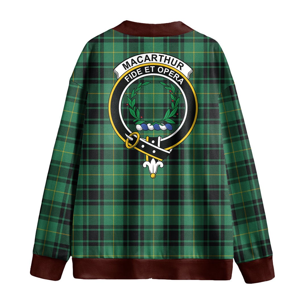 MacArthur Ancient Tartan Crest Knitted Fleece Cardigan