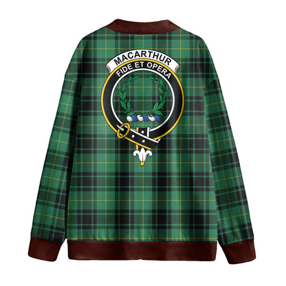 MacArthur Ancient Tartan Crest Knitted Fleece Cardigan