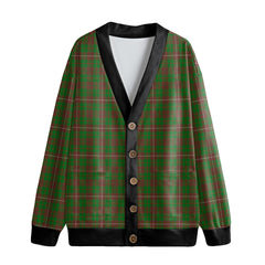 MacKinnon Hunting Modern Tartan Plaid Knitted Fleece Cardigan