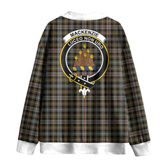 MacKenzie Weathered Tartan Crest Knitted Fleece Cardigan