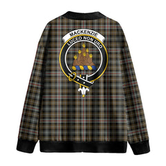 MacKenzie Weathered Tartan Crest Knitted Fleece Cardigan