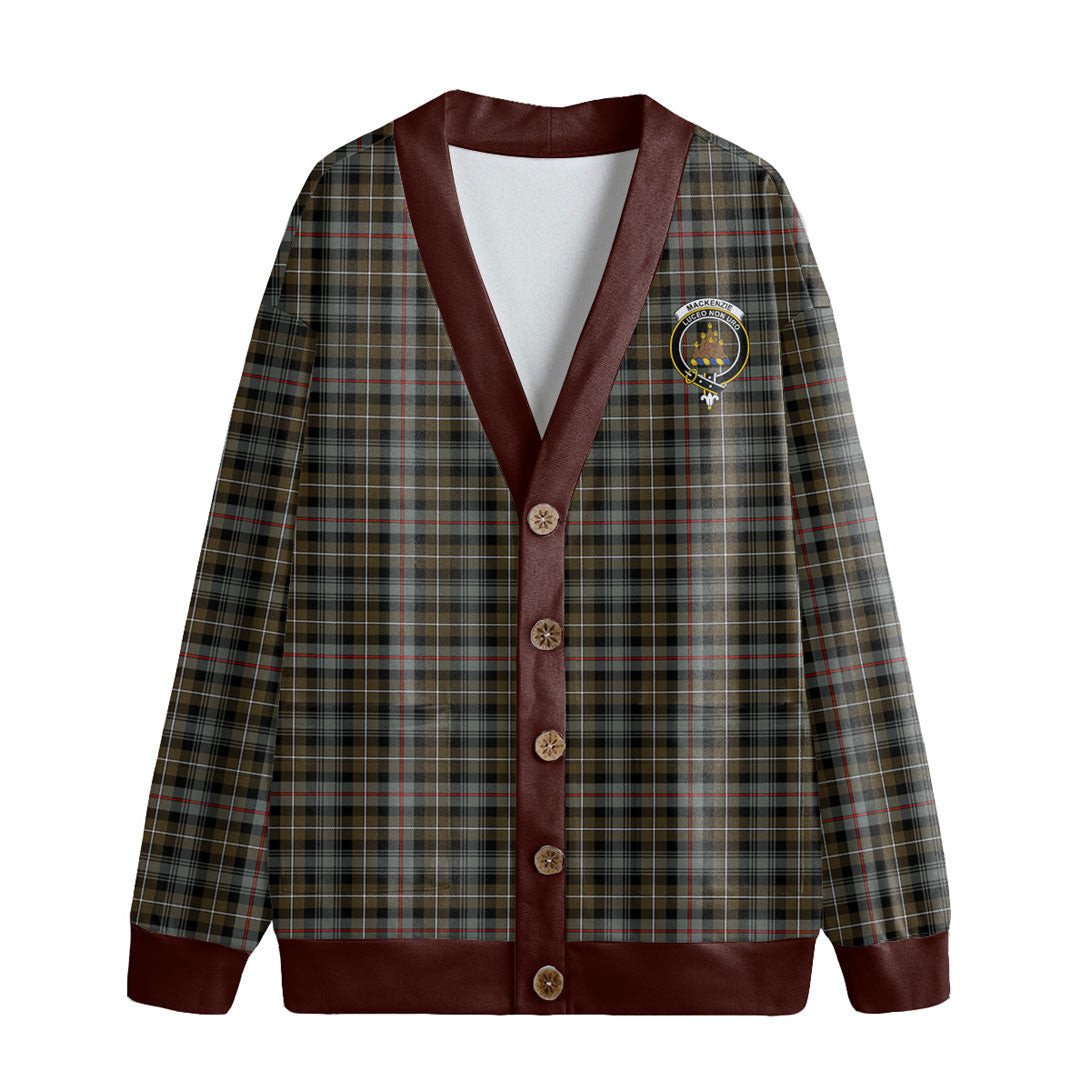 MacKenzie Weathered Tartan Crest Knitted Fleece Cardigan