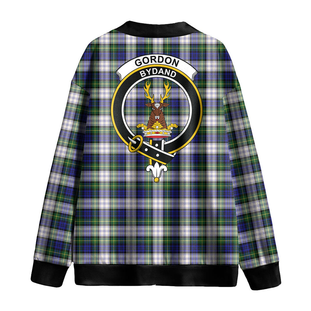 Gordon Dress Modern Tartan Crest Knitted Fleece Cardigan