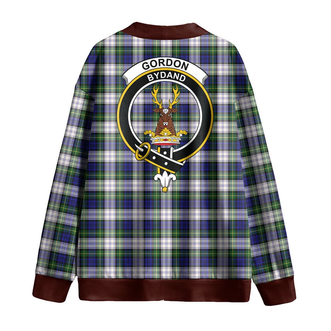 Gordon Dress Modern Tartan Crest Knitted Fleece Cardigan