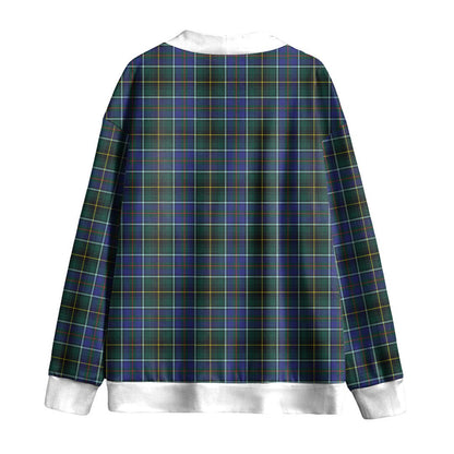 MacInnes Modern Tartan Plaid Knitted Fleece Cardigan