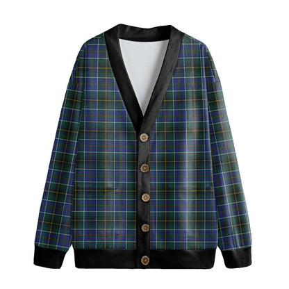 MacInnes Modern Tartan Plaid Knitted Fleece Cardigan