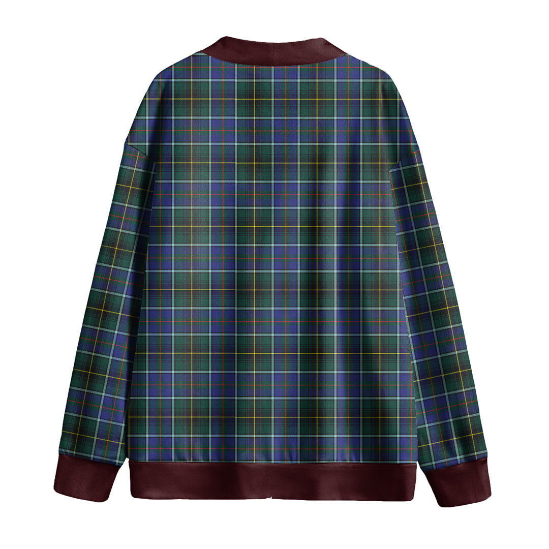 MacInnes Modern Tartan Plaid Knitted Fleece Cardigan