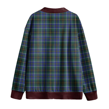 MacInnes Modern Tartan Plaid Knitted Fleece Cardigan