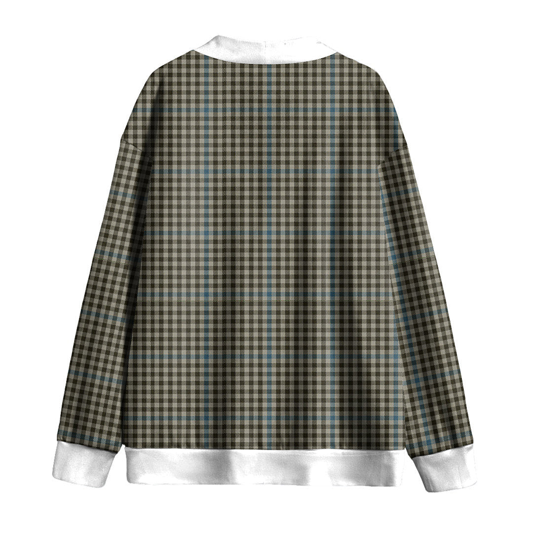 Haig Check Tartan Plaid Knitted Fleece Cardigan