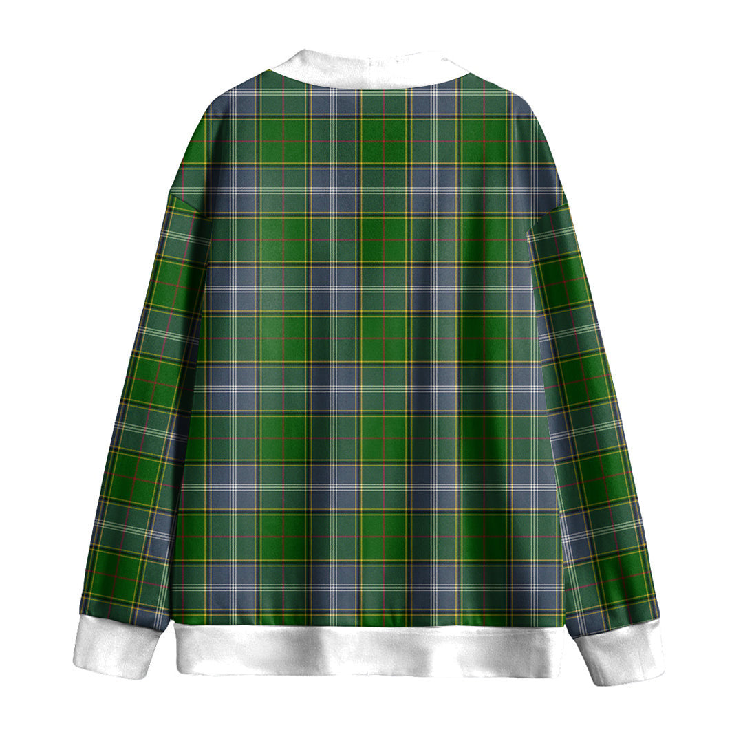 Pringle Tartan Plaid Knitted Fleece Cardigan