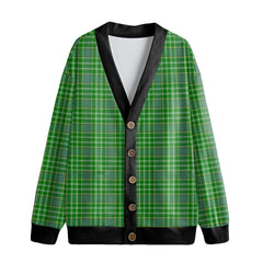 Currie Tartan Plaid Knitted Fleece Cardigan