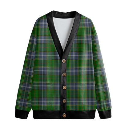 Pringle Tartan Plaid Knitted Fleece Cardigan