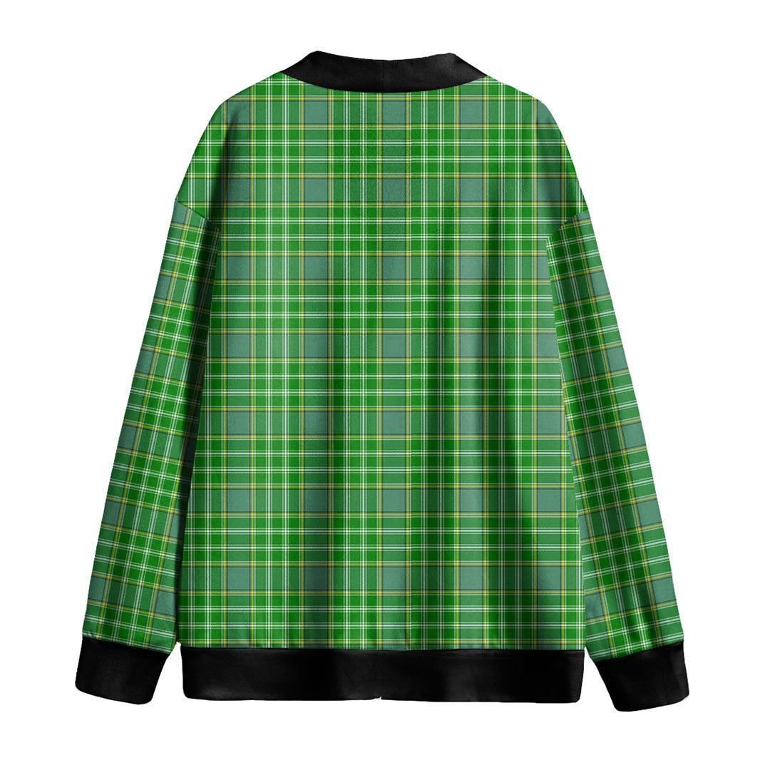 Currie Tartan Plaid Knitted Fleece Cardigan