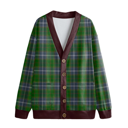 Pringle Tartan Plaid Knitted Fleece Cardigan