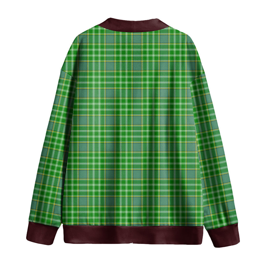 Currie Tartan Plaid Knitted Fleece Cardigan