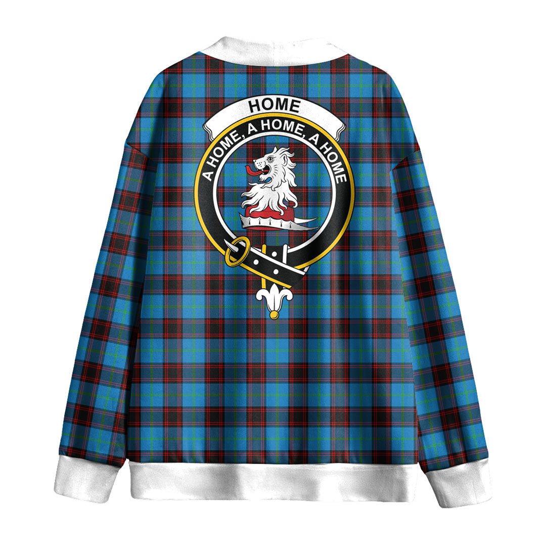 Home Ancient Tartan Crest Knitted Fleece Cardigan