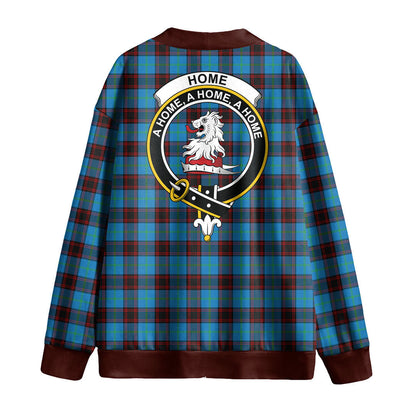 Home Ancient Tartan Crest Knitted Fleece Cardigan