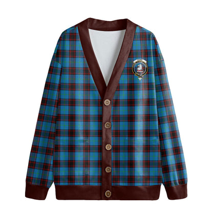 Home Ancient Tartan Crest Knitted Fleece Cardigan