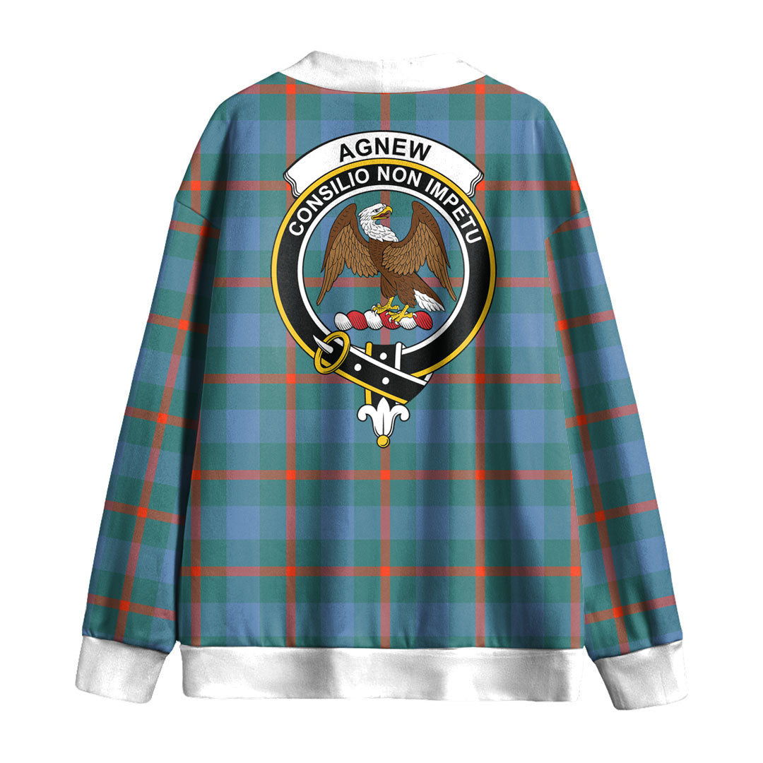 Agnew Ancient Tartan Crest Knitted Fleece Cardigan