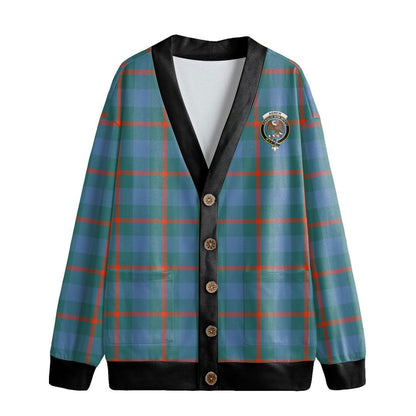 Agnew Ancient Tartan Crest Knitted Fleece Cardigan