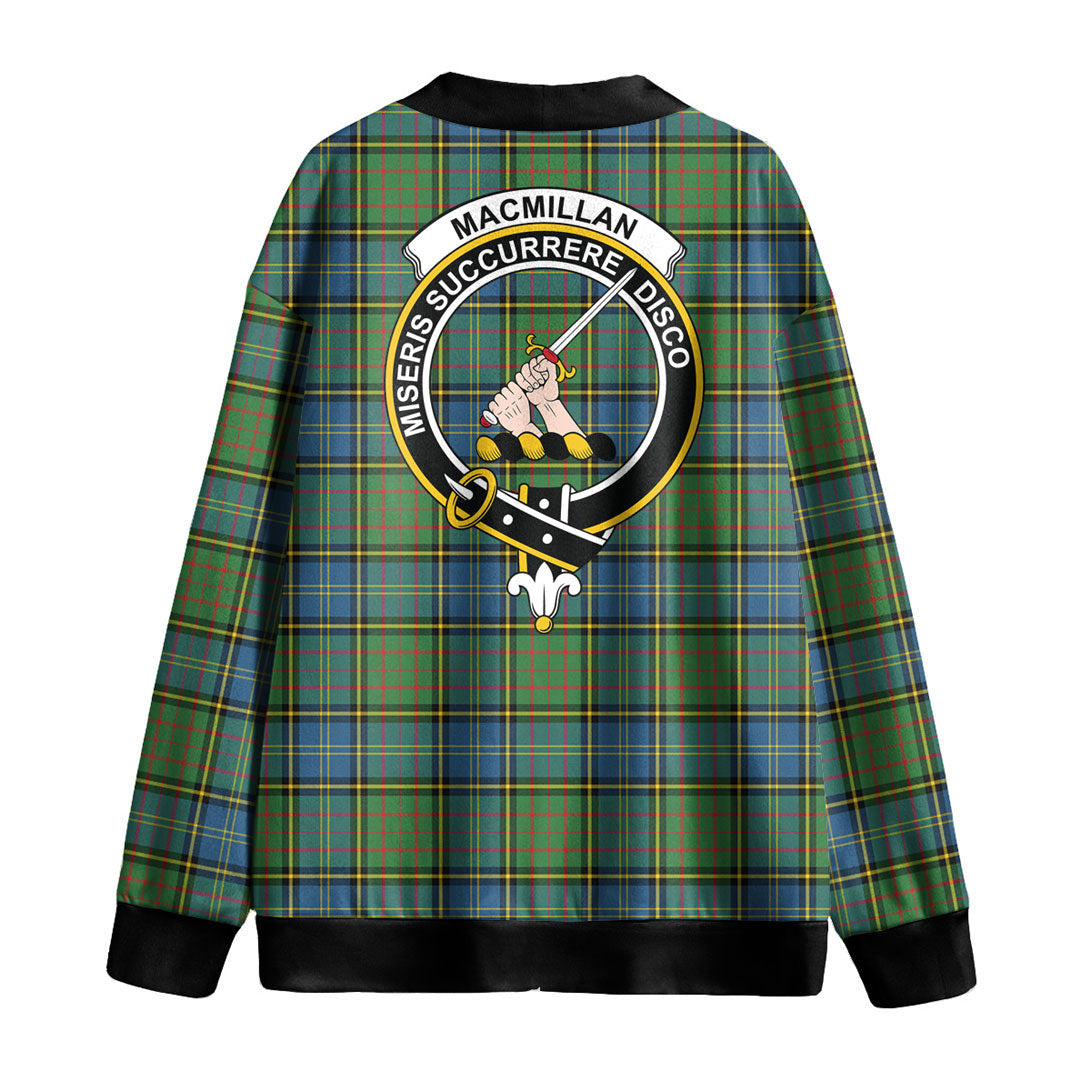 MacMillan Hunting Ancient Tartan Crest Knitted Fleece Cardigan